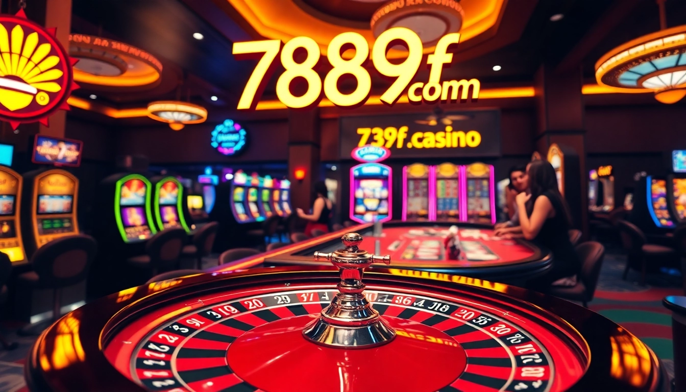 Experience the excitement of gambling at 789f com with dealers and players at a vibrant casino table.