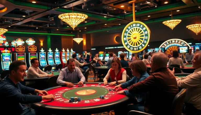 Experience high-stakes thrills with the vibrant atmosphere of https://ea77.lat/ where players engage at poker tables.